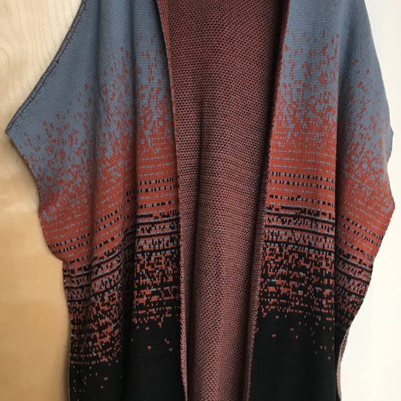 Multi Colored Hooded Poncho - Picture 3 of 3